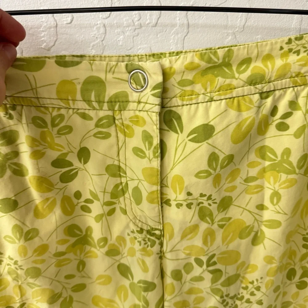 Vintage Anthropologie Elevenses 8 Floral Cotton Cargo Crop Pants